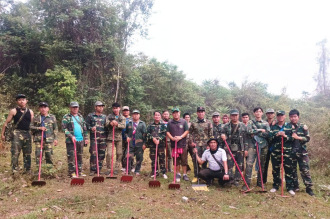 Firefighters Battle Blaze in Phou Khao Khouay National Park